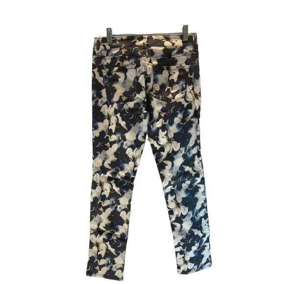 White House Black Market Pants - WHITE HOUSE BLACK MARKET Slim Ankle Jeans Floral  Size O Regular